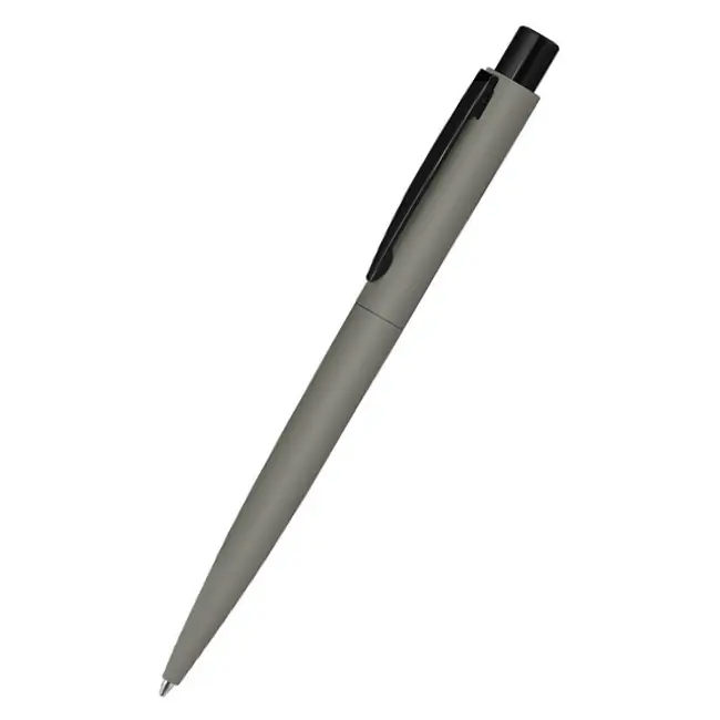 Ручка металева soft-touch Черный Серый 12415-02