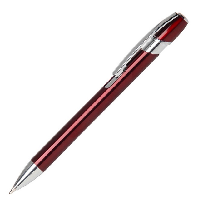 Ручка металлическая Серебристый Бордовый 1355-01