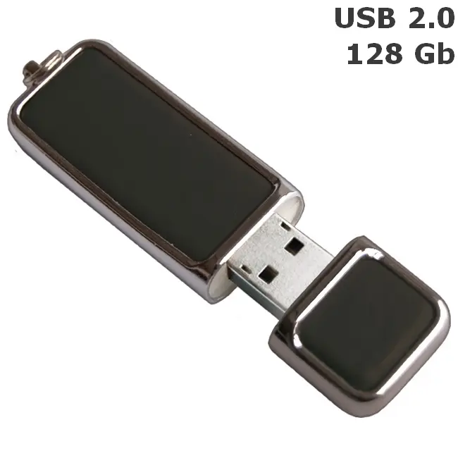Флешка 'GoodRAM' 'ART LEATHER' 128 Gb USB 2.0 черная Серебристый Черный 6314-02
