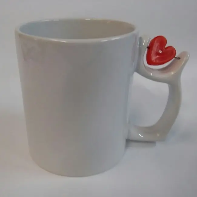 Чашка белая 'с сердечком' 330 мл Белый Красный 12281-01