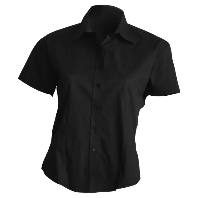 Рубашка 'JHK' 'CASUAL & BUSINESS SHIRT LADY SS' POPLIN BLACK Черный 1620-03