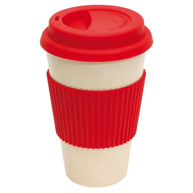 Чашка кофейная 'ECO CUP' 400 мл Красный Бежевый 3177-04