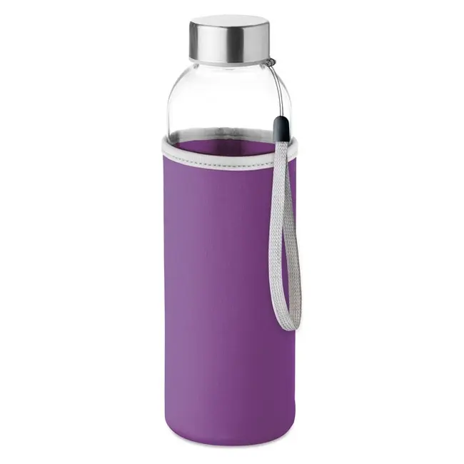 Пляшка для напоїв 500 мл скляна Фиолетовый Серебристый 12425-07