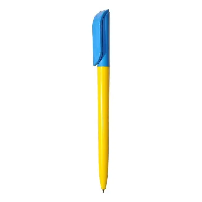 Ручка Uson пластикова з поворотним механізмом Голубой Желтый 3925-71