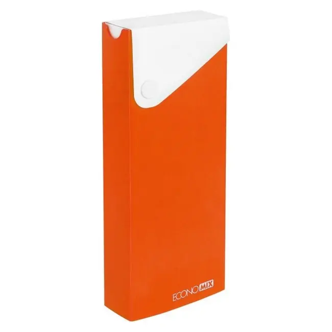 Пенал пластиковый А6 Белый Оранжевый 14547-03