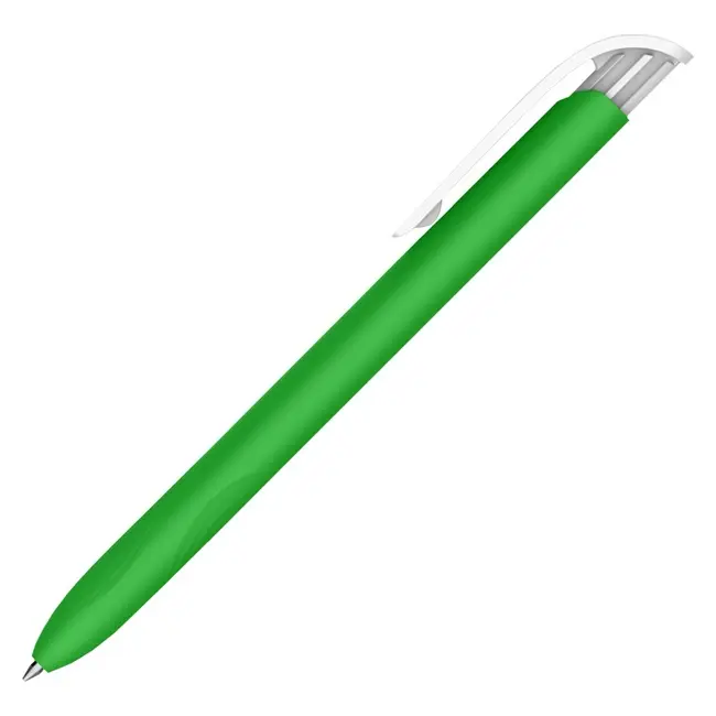 Ручка кулькова пластикова 'Bonn' Белый Зеленый 15032-05