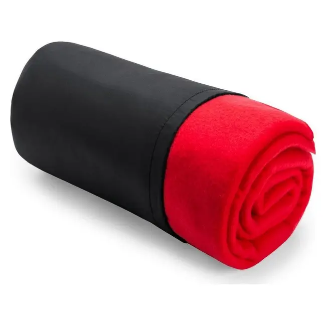 Плед флисовый в сумке-чехле 120 х 150 см Черный Красный 14726-03