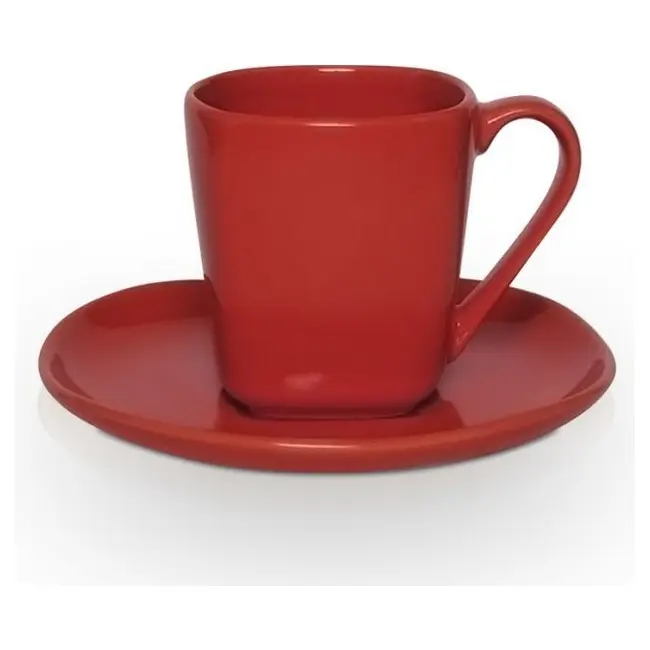 Чашка керамическая Etna S с блюдцем 180 мл Красный 1753-05