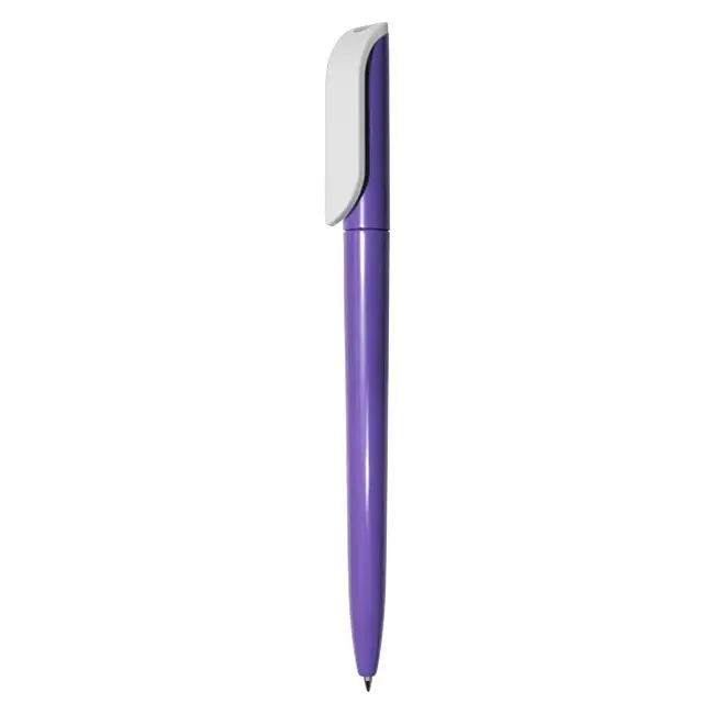 Ручка 'Uson' пластикова з поворотним механізмом Белый Фиолетовый 3925-98