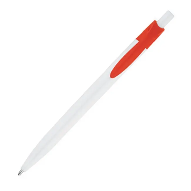 Ручка пластиковая пишет черным Белый Красный 8267-03