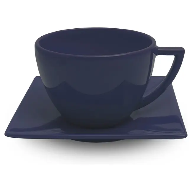 Чашка керамічна Peru S з блюдцем 520 мл Темно-синий 1799-08