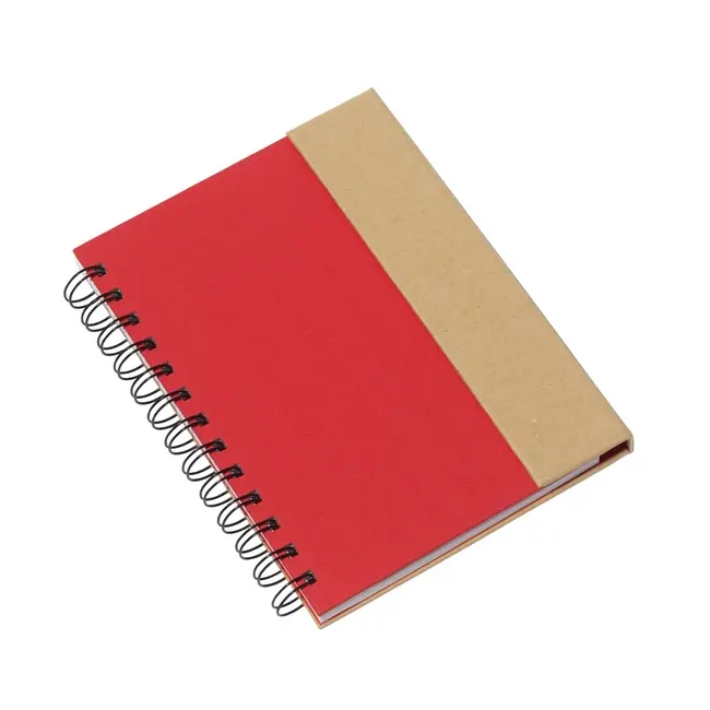 Блокнот з стікерами і картонною ручкою Древесный Красный 2844-03
