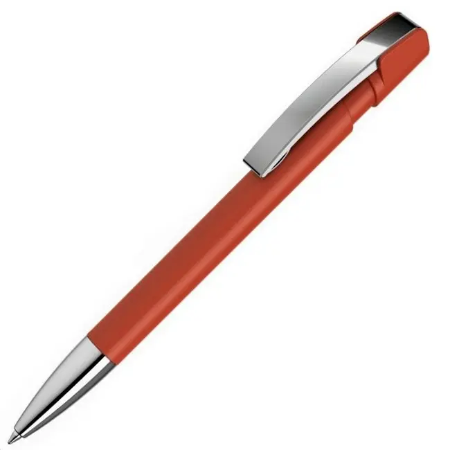 Ручка 'UMA' 'Sky M SI GUM' пластикова з покриттям Soft Touch Серебристый Красный 8940-01