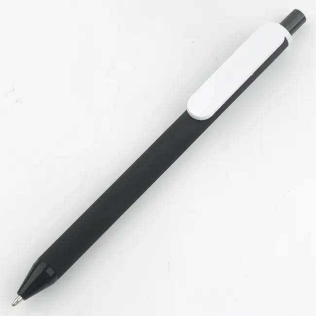 Ручка пластиковая 'ADORA' soft-touch Черный Белый 15210-06