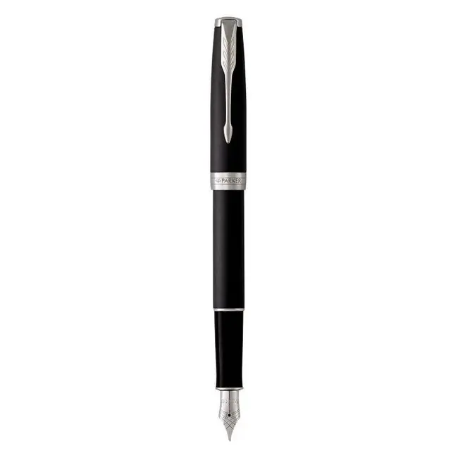 Ручка пір'яна 'Parker' SONNET 17 Matte Black Lacquer CT FP F Черный Серебристый 9976-01