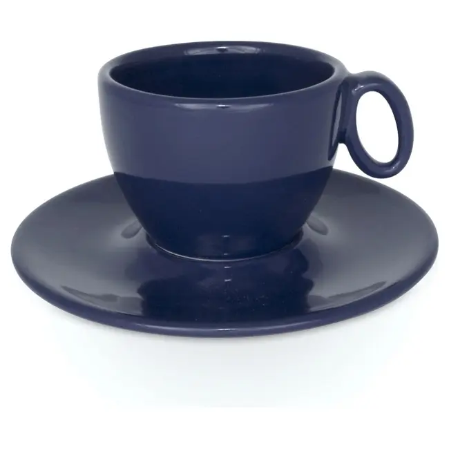 Чашка керамическая Coco S с блюдцем 160 мл Темно-синий 1731-08