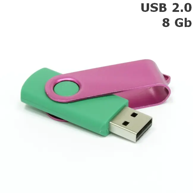 Флешка 'Twister' 8 Gb USB 2.0 Зеленый Розовый 3673-67