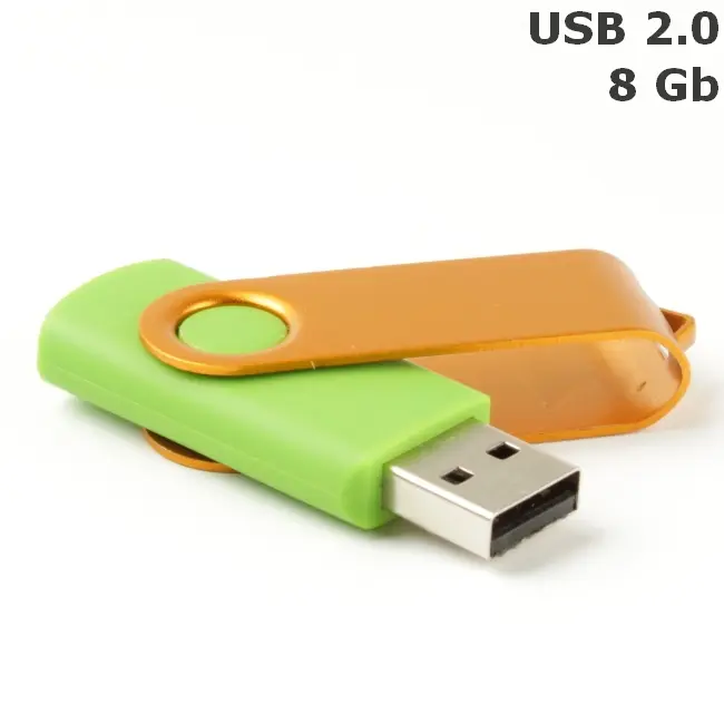 Флешка 'Twister' 8 Gb USB 2.0 Зеленый Золотистый 3673-115