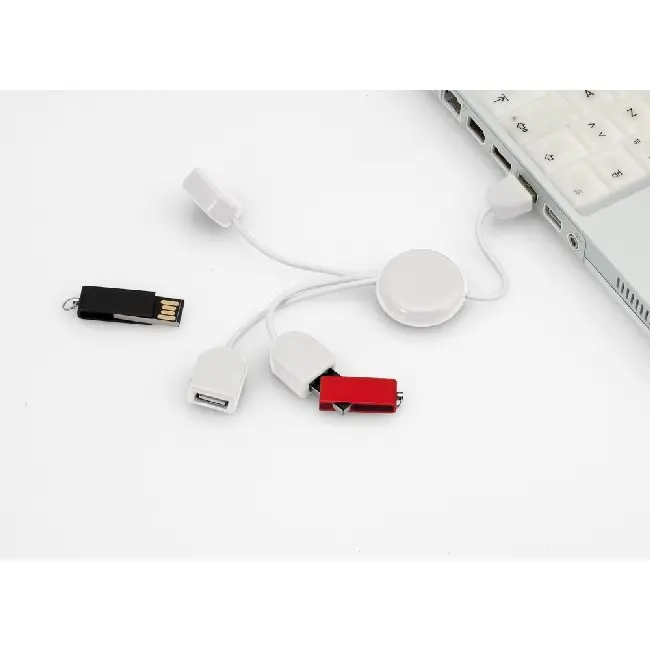 USB 2.0 хаб с 3 портами Белый 6811-01