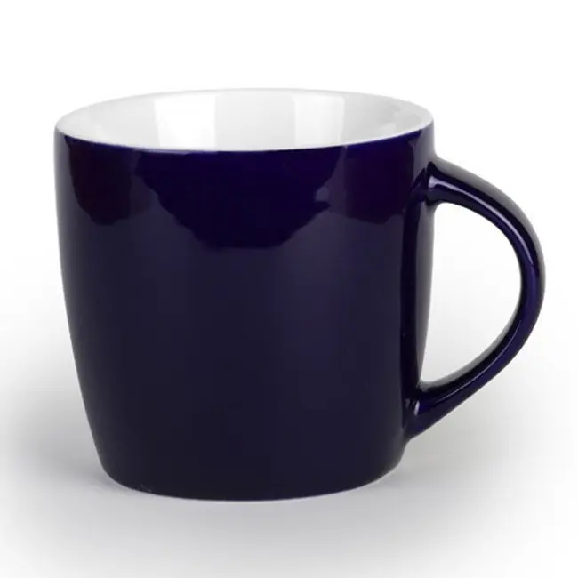 Чашка керамічна 300 мл Темно-синий Белый 1832-01