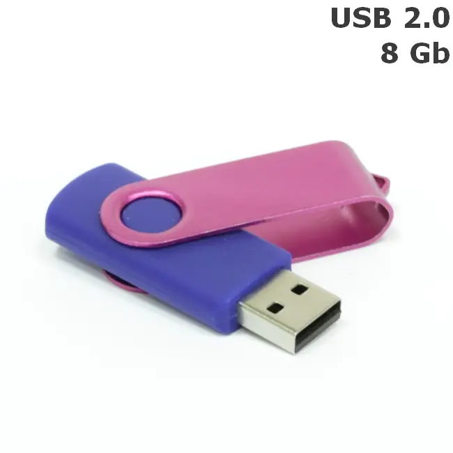 Флешка 'Twister' 8 Gb USB 2.0 Розовый Темно-синий 3673-43