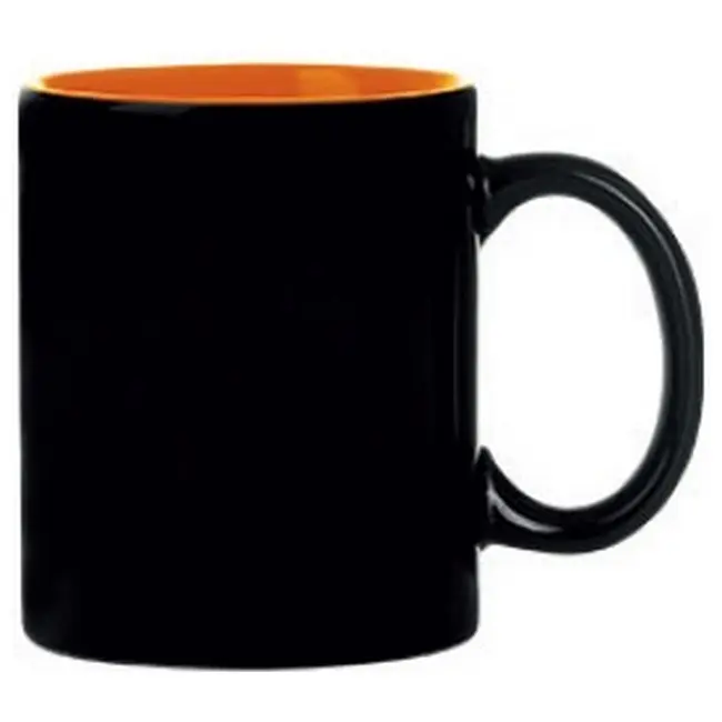Чашка керамическая 340 мл Черный Оранжевый 5378-05