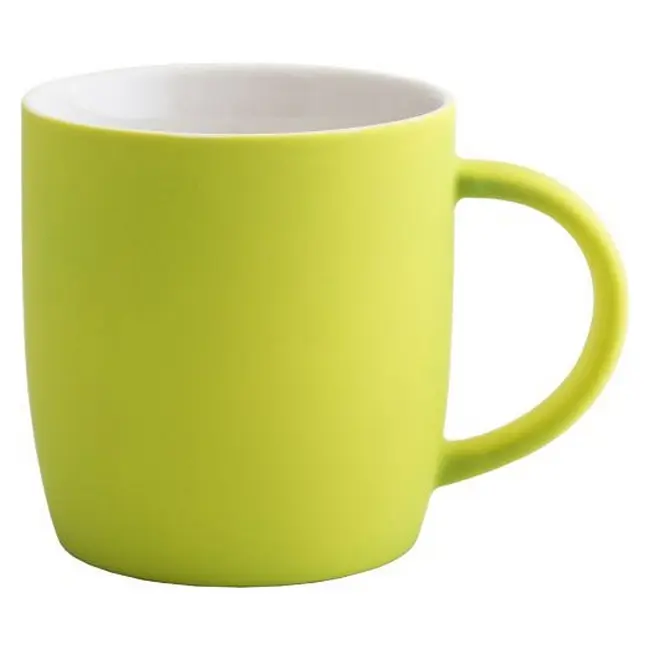 Чашка фарфоровая 'FIESTA' soft-touch 320 мл Белый Зеленый 14224-10