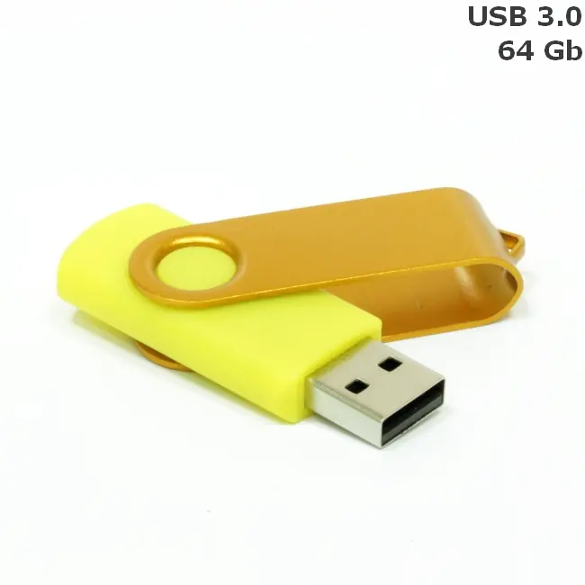 Флешка 'Twister' 64 Gb USB 3.0 Желтый Золотистый 14599-03