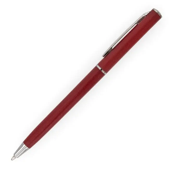 Ручка пластиковая с металлическим клипом Красный Серебристый 7082-02