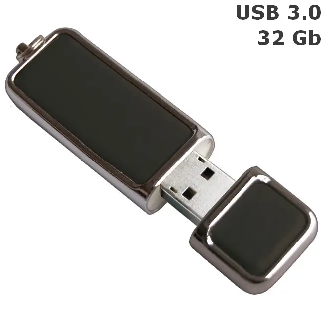 Флешка 'GoodRAM' 'ART LEATHER' 32 Gb USB 3.0 чорна Черный Серебристый 6317-02