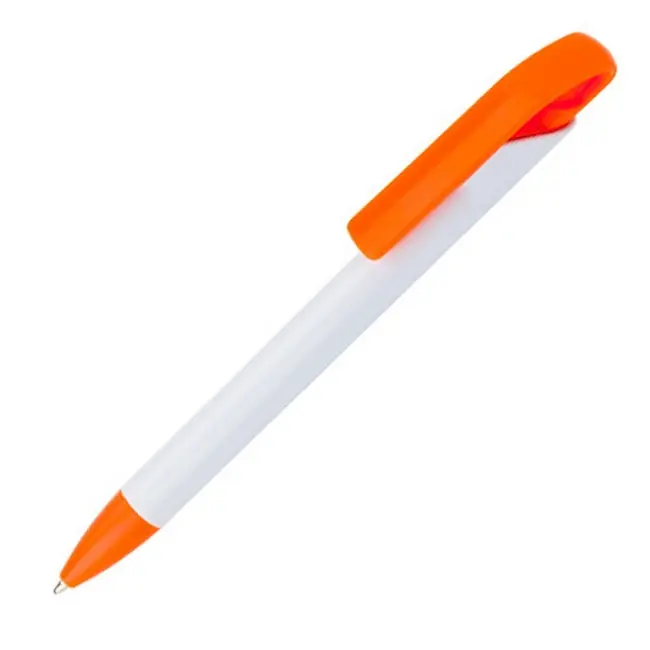 Ручка пластикова Белый Оранжевый 1581-06