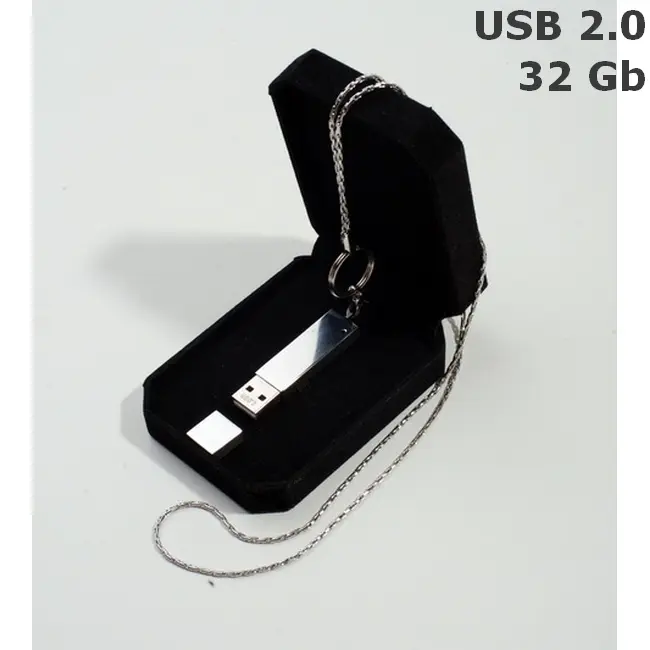 Флешка Класика металева 32 Gb USB 2.0 Серебристый 6127-01