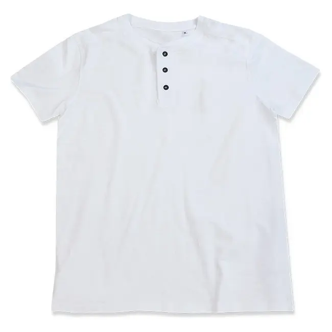 Футболка 'Stedman' 'SHAWN Henley T-shirt' White Белый 6936-03
