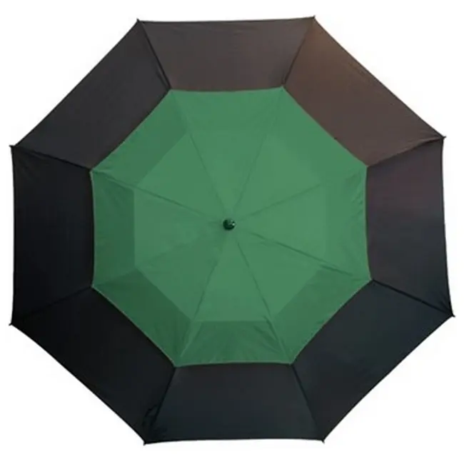 Зонт трость с вентиляционной системой Зеленый Черный 5898-02