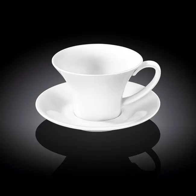 Чашка з блюдцем 'Wilmax' для чаю 240мл Белый 9740-01