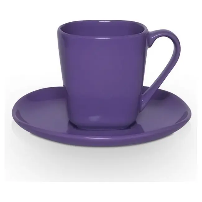 Чашка керамічна Etna S з блюдцем 180 мл Фиолетовый 1753-06