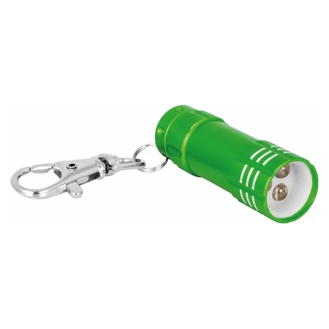 Брелок ліхтарик 3 LED Зеленый Серебристый 8715-04