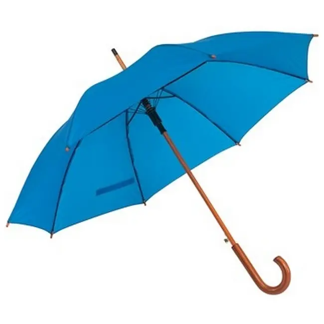 Зонт трость автоматический Голубой 5876-12