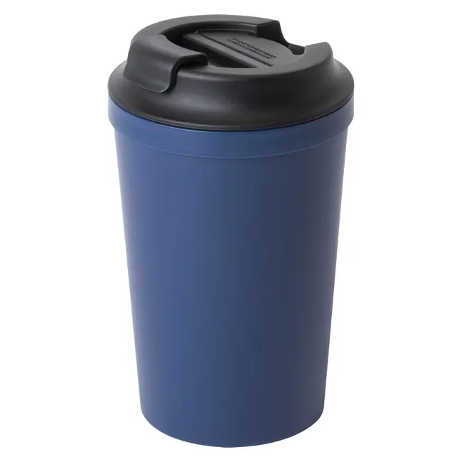 Термокружка пластикова з присоскою 340 мл Синий Черный 12258-01