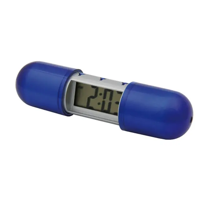 Настільний годинник з будильником LCD Синий Красный 1125-01