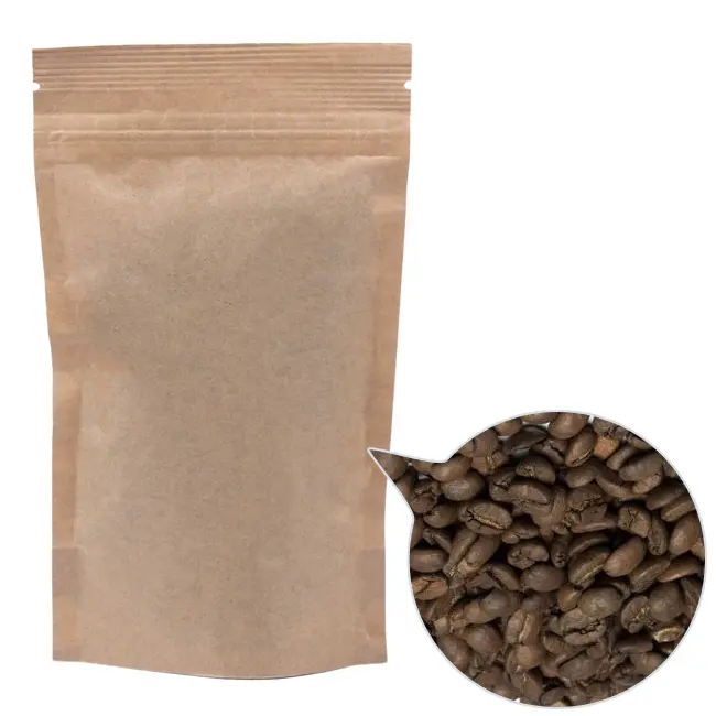Кофе зерно '100% Арабика Колумбия (без кофеина)' ДП100х170 крафт 70г Коричневый 13811-08