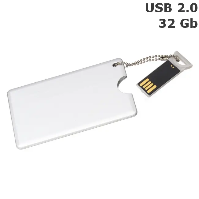 Флешка 'Metal Credit Card' 32 Gb USB 2.0 Серебристый 8697-01