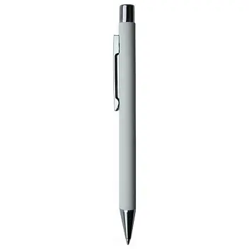 Ручка металева soft-touch Белый Серебристый 6264-01