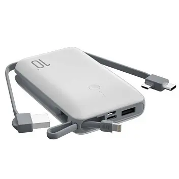 Павербанк УМБ 'KIBERG10' 10000 mAh Серый Белый 15215-01