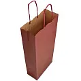 Пакет 18x08x40 бордовий з крученими ручками