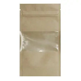 Дой-пак 80х140х20 крафт zip-замок (20г кофе)