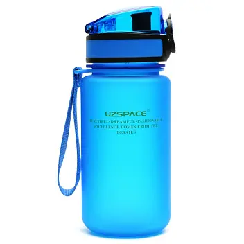 Пляшка 'UZSPACE' Colorful Frosted 350мл Черный Синий 11873-01