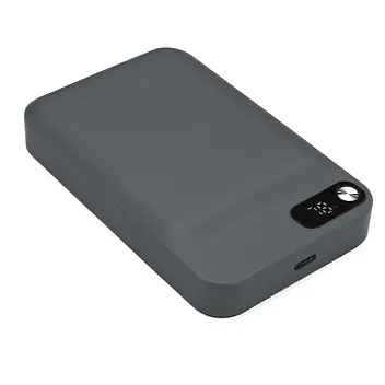 Універсальна мобільна батарея Бездротова Powerbank 'Model D' matt 10000 mAh Серый Черный 15577-161