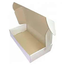 Коробка картонна Самозбірна 370х210х90 мм біла