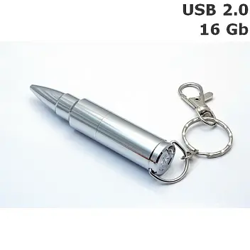 Флешка АК-47 металева 16 Gb USB 2.0 Серебристый 6040-02
